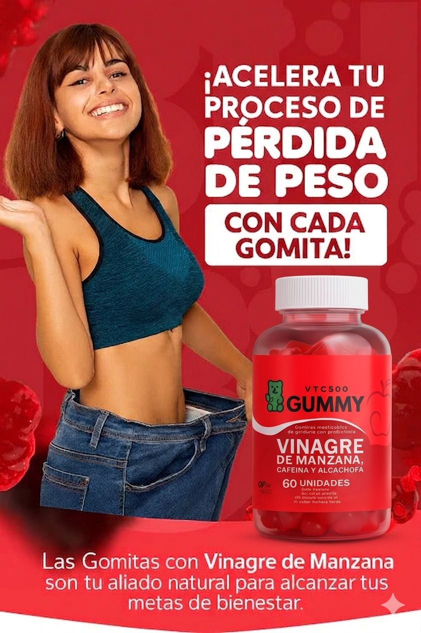 Gomitas Vinagre De Manzana CAFEÍNA y ALCACHOFA - OFERTA 2X1